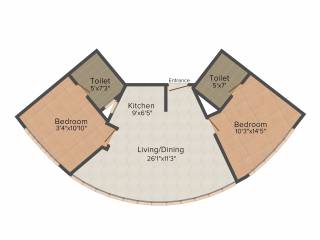 Tulsiani Palacio Imperial White (2BHK+2T (1,072 sq ft) 1072 sq ft) Tulsiani Palacio Imperial White (2BHK+2T (1,072 sq ft) 1072 sq ft)