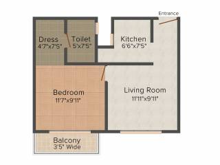Tulsiani Palacio Imperial White (1BHK+1T (767 sq ft) 767 sq ft)