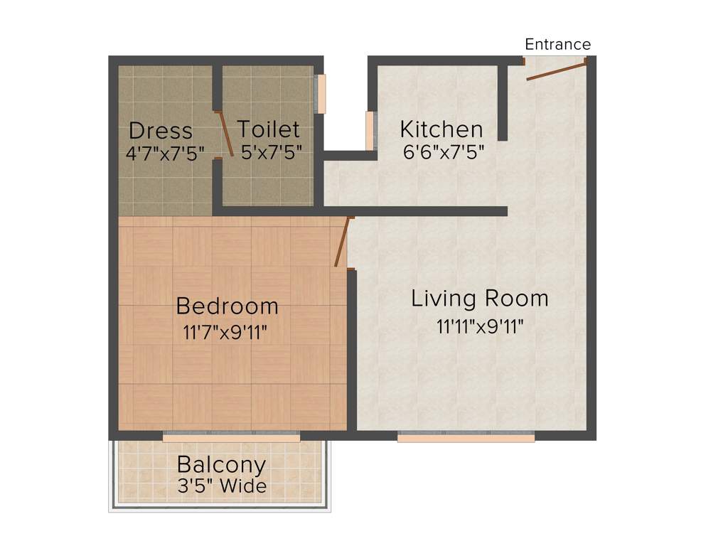 Tulsiani Palacio Imperial White (1BHK+1T (767 sq ft) 767 sq ft)