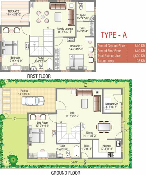 Modi Silver Creek (3BHK+4T (1,620 sq ft) + Servant Room 1620 sq ft)