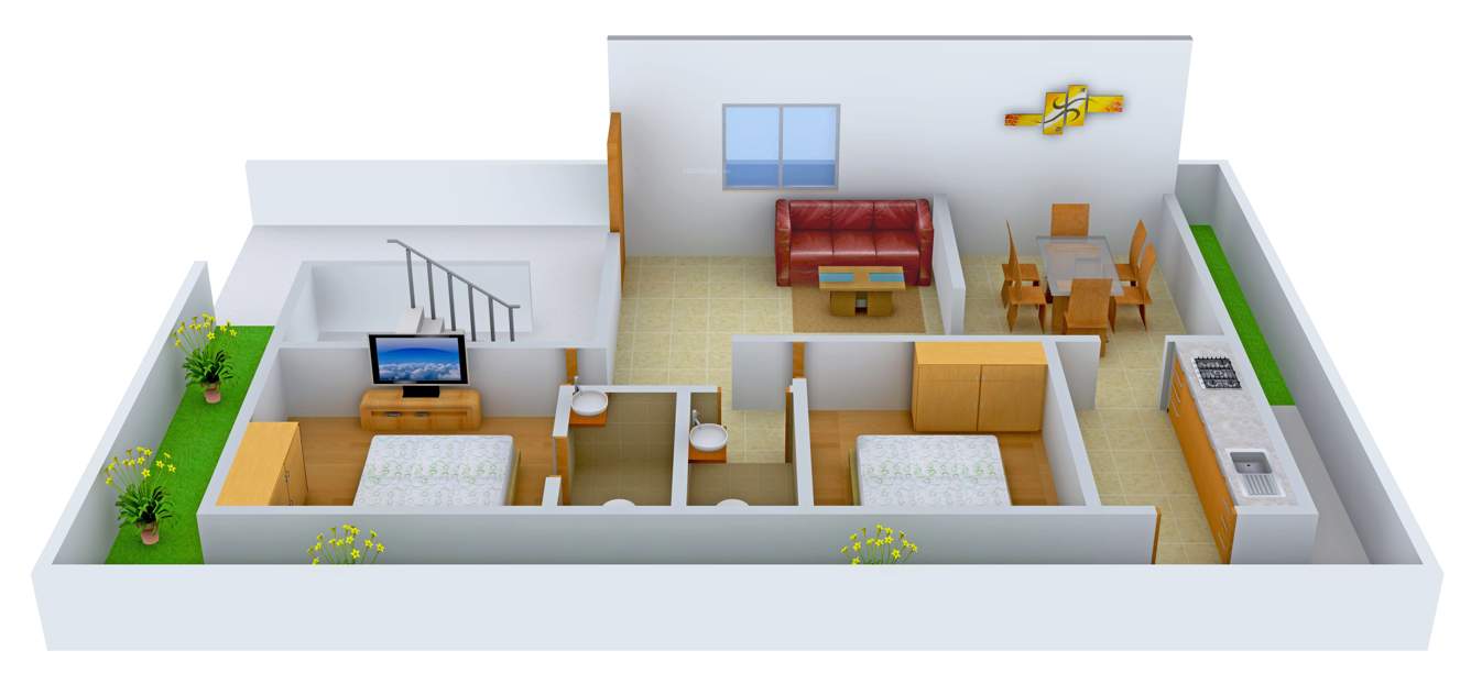 Modi Nilgiri Estate (2BHK+2T (1,205 sq ft) 1205 sq ft)