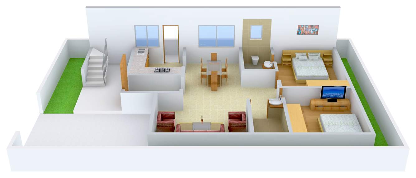 Modi Nilgiri Estate (2BHK+2T (1,215 sq ft) 1215 sq ft)