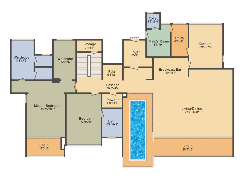 Peninsula Heights (5BHK+6T (6,800 sq ft) + Study Room 6800 sq ft)