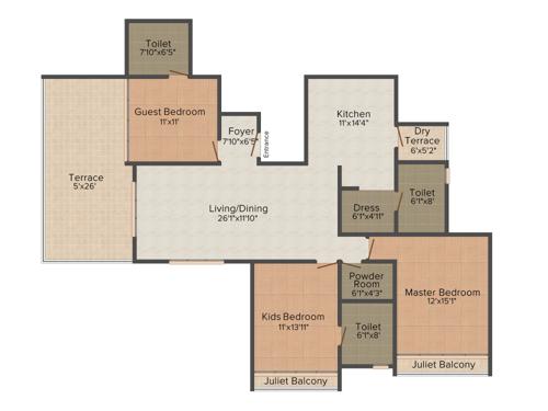 Ven Swarnavilas (3BHK+3T (1,899 sq ft) 1899 sq ft) Ven Swarnavilas (3BHK+3T (1,899 sq ft) 1899 sq ft)