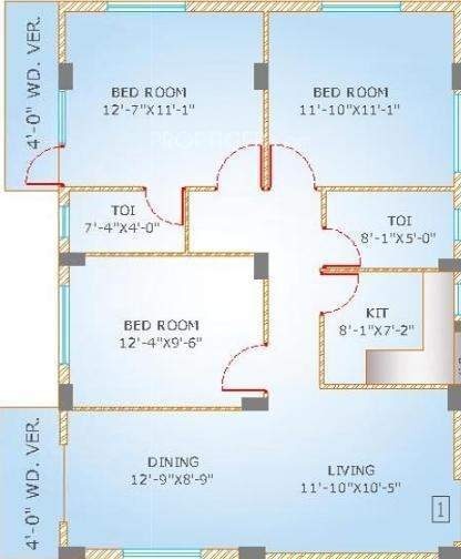 Team Kabya (3BHK+2T (1,285 sq ft) 1285 sq ft) Team Kabya (3BHK+2T (1,285 sq ft) 1285 sq ft)