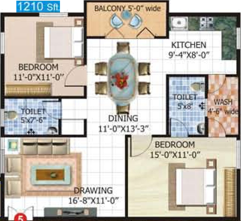 Satwi Vielle (2BHK+2T (1,210 sq ft) 1210 sq ft) Satwi Vielle (2BHK+2T (1,210 sq ft) 1210 sq ft)