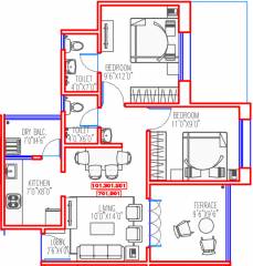 Majestique IRA (2BHK+2T (903 sq ft) 903 sq ft)
