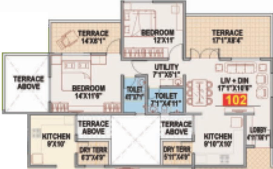 SKD Shiv Samruddhi (2BHK+2T (1,424 sq ft) 1424 sq ft)