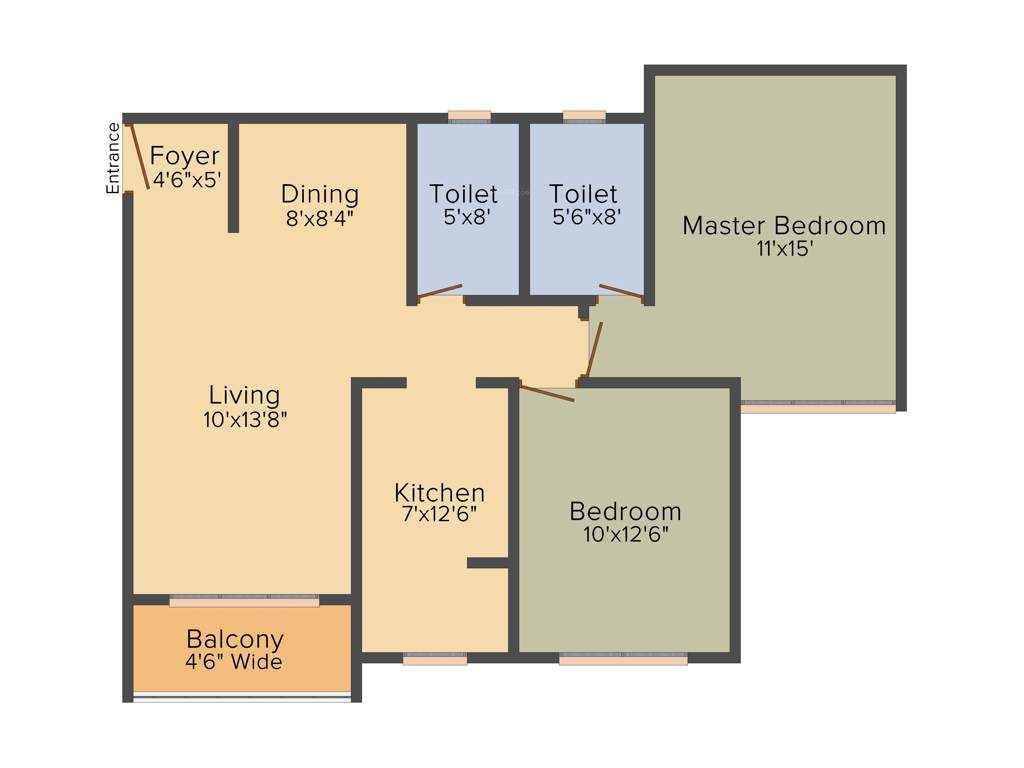 BSCPL Bollineni Silas (2BHK+2T (1,085 sq ft) 1085 sq ft)