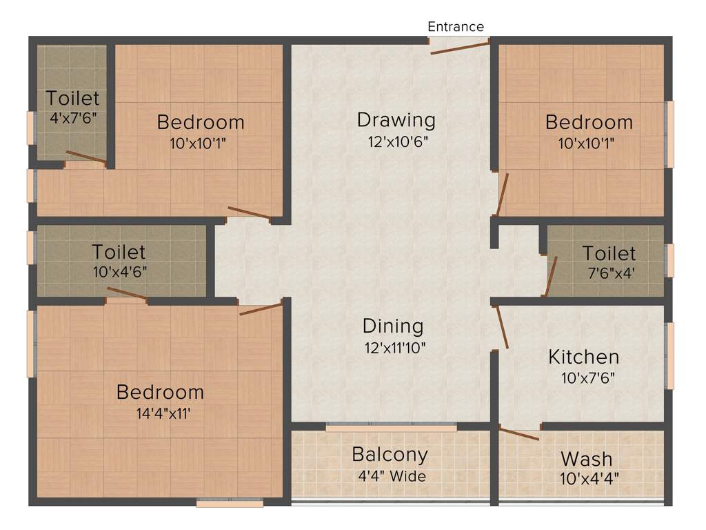 Celebrity Uber Heights (3BHK+3T (1,300 sq ft) 1300 sq ft)