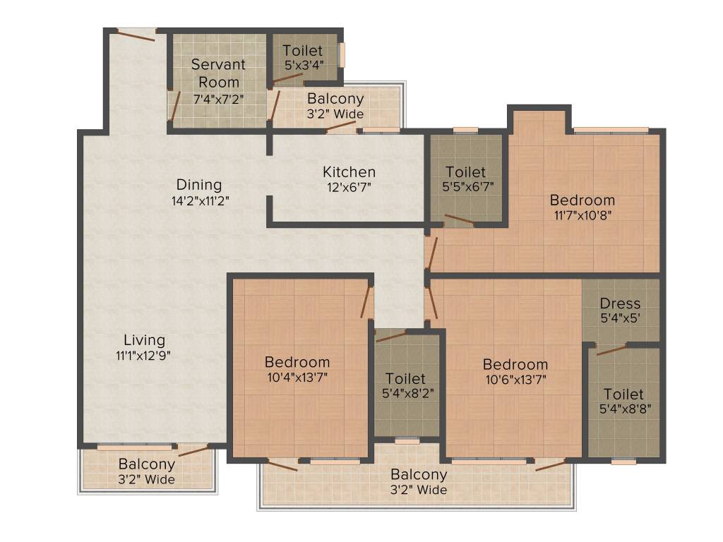 Lakshya Height II (3BHK+4T (1,750 sq ft) + Servant Room 1750 sq ft) Lakshya Height II (3BHK+4T (1,750 sq ft) + Servant Room 1750 sq ft)