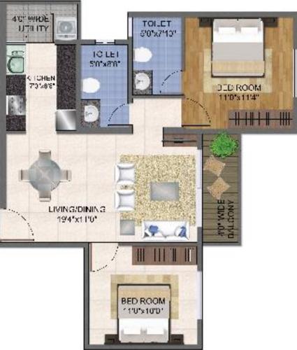 Master Classic Residency (2BHK+2T (983 sq ft) 983 sq ft) Master Classic Residency (2BHK+2T (983 sq ft) 983 sq ft)