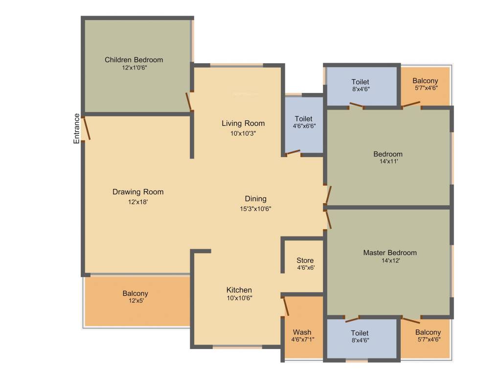 Arise Western (3BHK+3T (2,376 sq ft) 2376 sq ft) Arise Western (3BHK+3T (2,376 sq ft) 2376 sq ft)