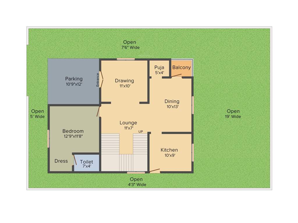 Sun Silicon Hills (3BHK+3T (2,050 sq ft)   Pooja Room 2050 sq ft)