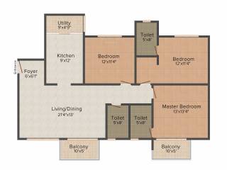 Salarpuria Sattva Navaratna Residency (3BHK+3T (1,742 sq ft) 1742 sq ft) Salarpuria Sattva Navaratna Residency (3BHK+3T (1,742 sq ft) 1742 sq ft)