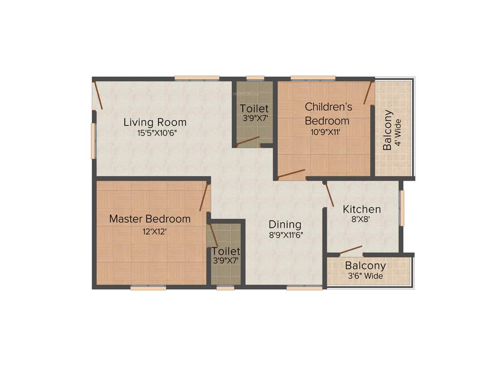 AV Rachuri Aranya (2BHK+2T (1,060 sq ft) 1060 sq ft)