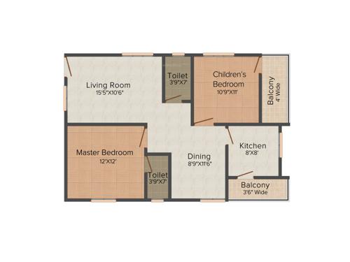 AV Rachuri Aranya (2BHK+2T (1,060 sq ft) 1060 sq ft) AV Rachuri Aranya (2BHK+2T (1,060 sq ft) 1060 sq ft)