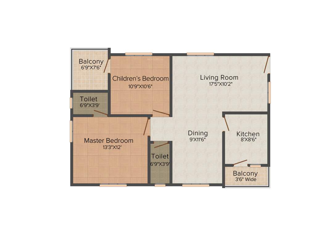 AV Rachuri Aranya (2BHK+2T (1,100 sq ft) 1100 sq ft)