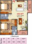Pyramid Carnations (2BHK+2T (1,053 sq ft) 1053 sq ft) Pyramid Carnations (2BHK+2T (1,053 sq ft) 1053 sq ft)