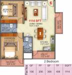 Pyramid Carnations (2BHK+2T (1,114 sq ft) 1114 sq ft) Pyramid Carnations (2BHK+2T (1,114 sq ft) 1114 sq ft)