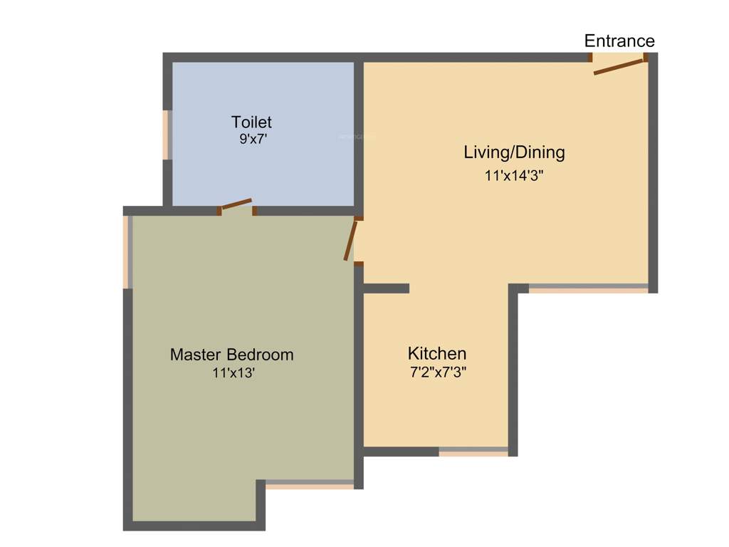 Adani The Evergreen (1BHK+1T (720 sq ft) 720 sq ft)