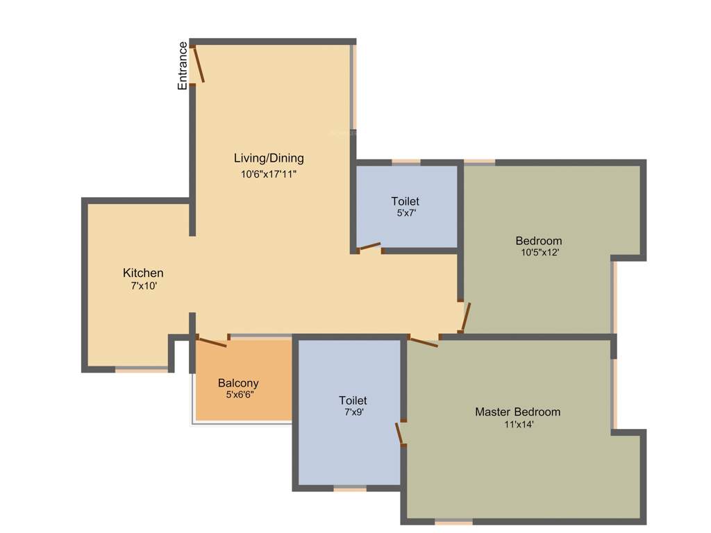 Adani The Evergreen (2BHK+2T (1,183 sq ft) 1183 sq ft)