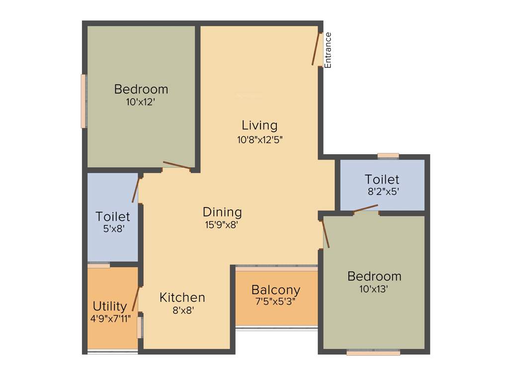 CMRS Mulberry Mist (2BHK+2T (1,040 sq ft) 1040 sq ft)