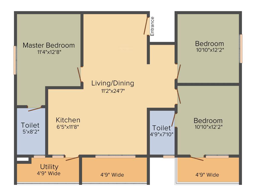 CMRS Mulberry Mist (3BHK+3T (1,445 sq ft) 1445 sq ft)