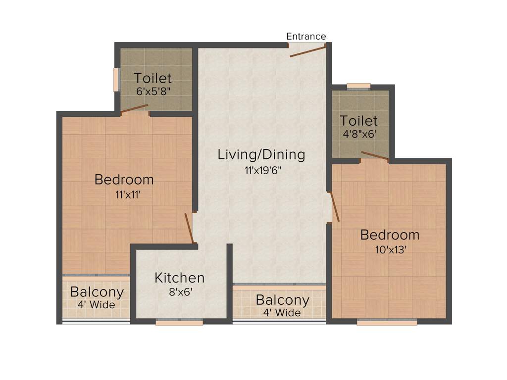 Aswan The Marquis (2BHK+2T (905 sq ft) 905 sq ft)