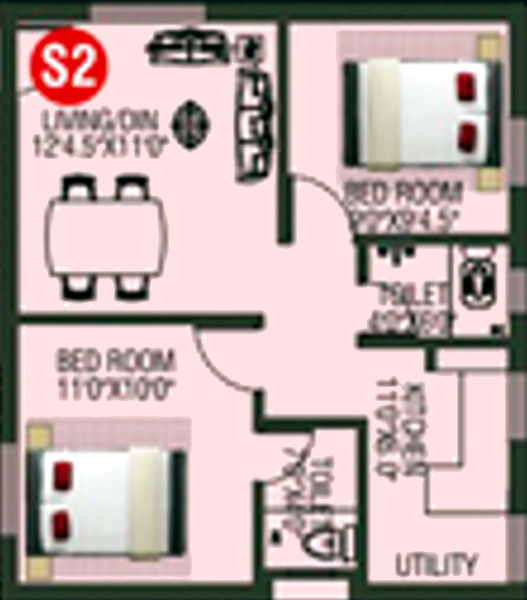 SRM Raksha (2BHK+2T (649 sq ft) 649 sq ft) SRM Raksha (2BHK+2T (649 sq ft) 649 sq ft)