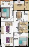 Sravya Alaya Floor Plan (2BHK+2T (1,308 sq ft) 1308 sq ft)