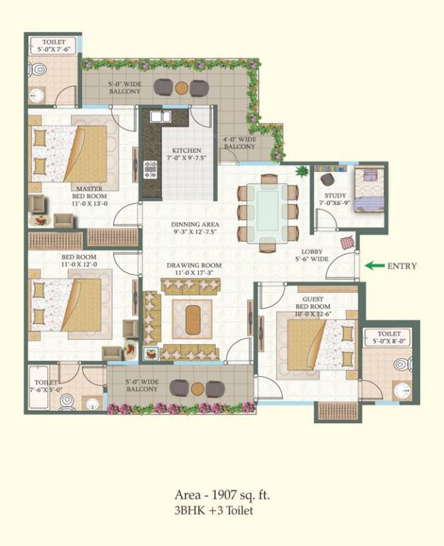 MR Proview Shalimar City (3BHK+3T (1,907 sq ft) 1907 sq ft) MR Proview Shalimar City (3BHK+3T (1,907 sq ft) 1907 sq ft)