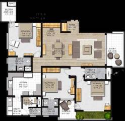 Sobha 25 Richmond (3BHK+3T (2,827 sq ft) + Servant Room 2827 sq ft)
