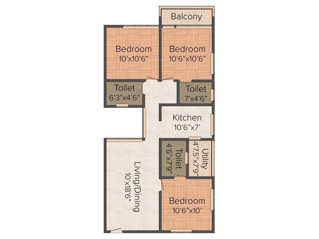 Vishram Oasis (3BHK+3T (1,174 sq ft) 1174 sq ft) Vishram Oasis (3BHK+3T (1,174 sq ft) 1174 sq ft)