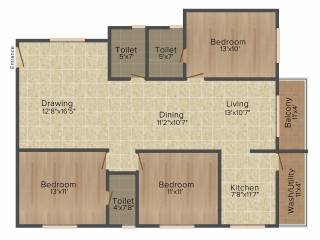 Purvi Mithila (3BHK+3T (1,600 sq ft) 1600 sq ft) Purvi Mithila (3BHK+3T (1,600 sq ft) 1600 sq ft)