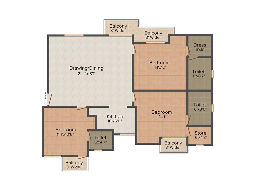 Preet Rohit Residency (3BHK+3T (1,652 sq ft) 1652 sq ft)