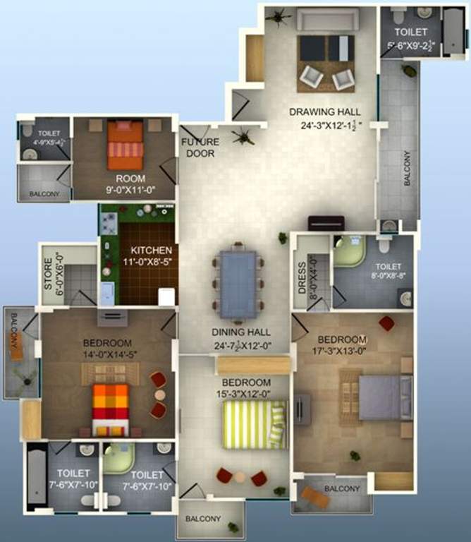 Preet Rohit Residency (4BHK+5T (2,435 sq ft) 2435 sq ft)