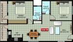 Residency (2BHK+2T (1,240 sq ft) 1240 sq ft) Residency (2BHK+2T (1,240 sq ft) 1240 sq ft)