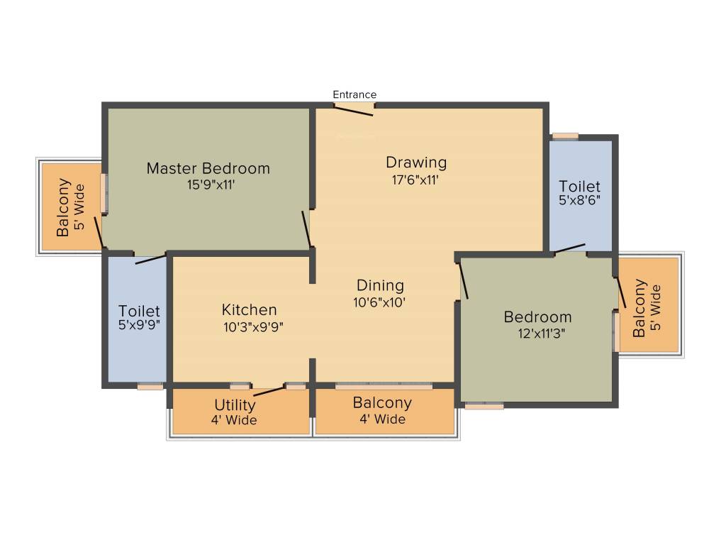 Saroj Daffodils (2BHK+2T (1,320 sq ft) 1320 sq ft)