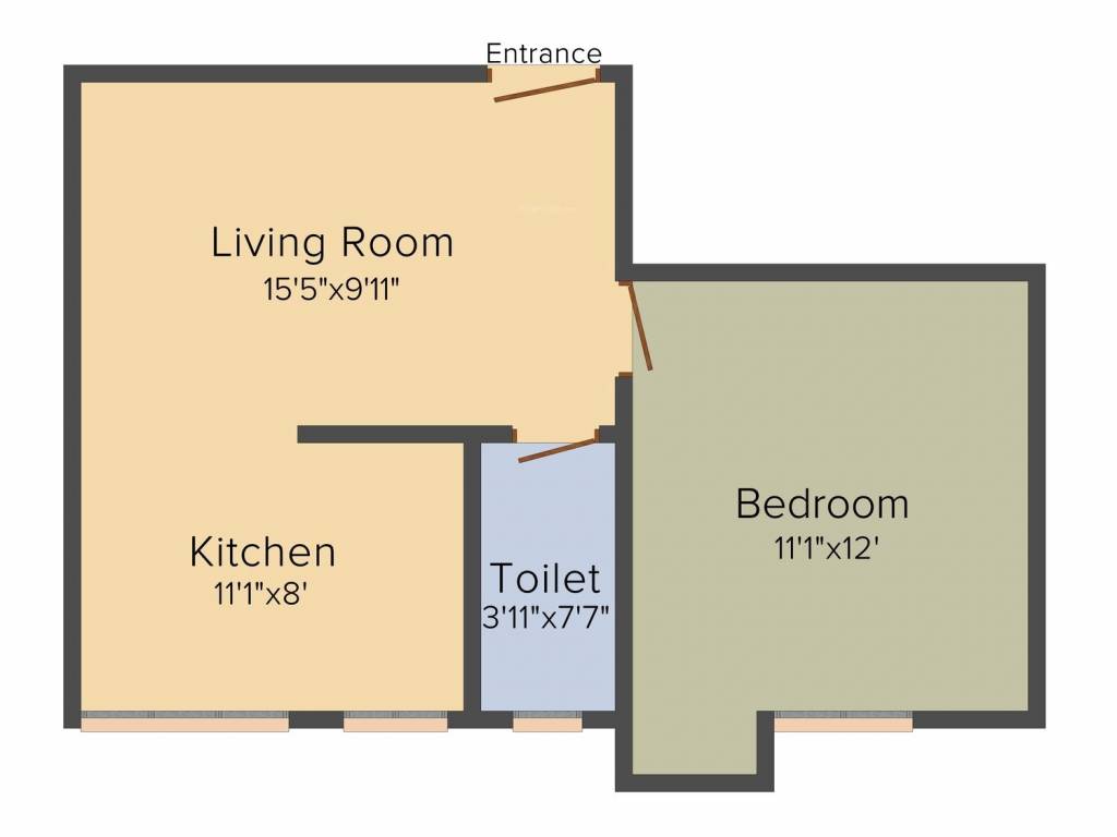 BCT Sonar Sansar (1BHK+1T (610 sq ft) 610 sq ft)