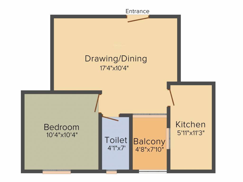 BCT Sonar Sansar (1BHK+1T (681 sq ft) 681 sq ft)