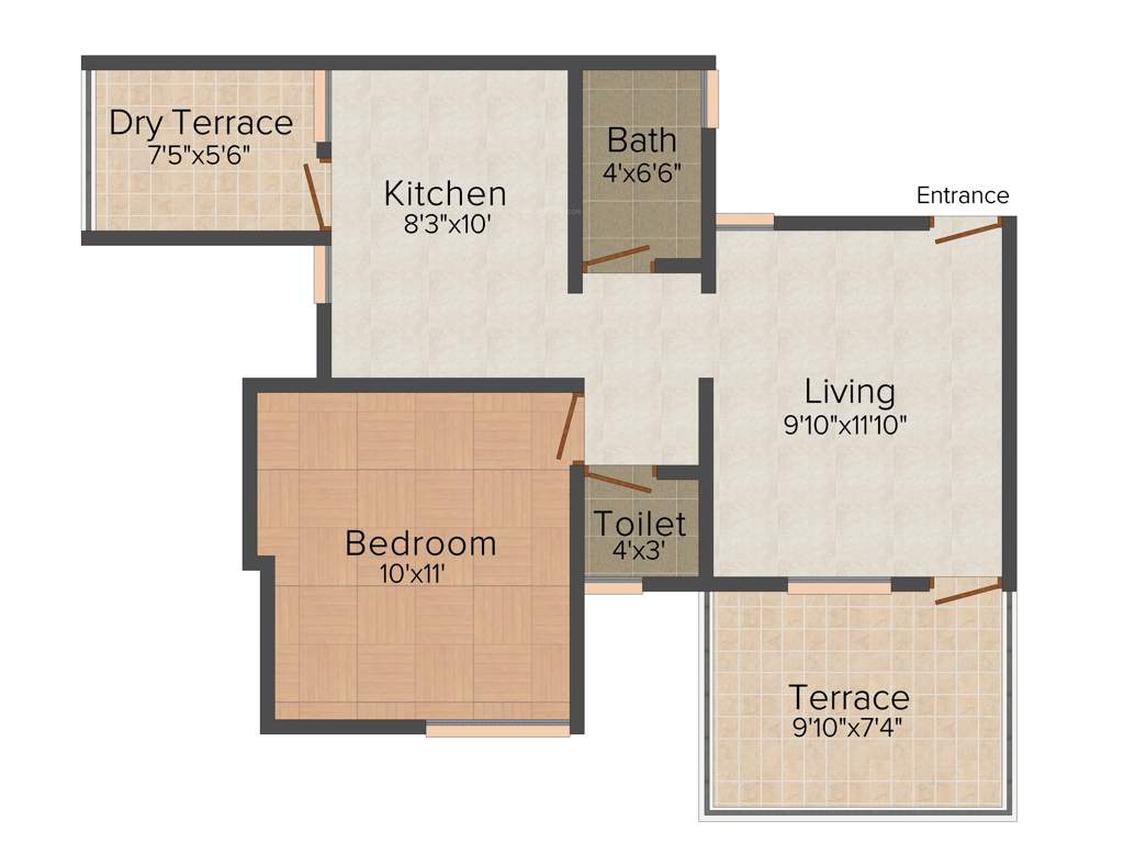 Pioneer Golden Bells (1BHK+1T (637 sq ft) 637 sq ft)