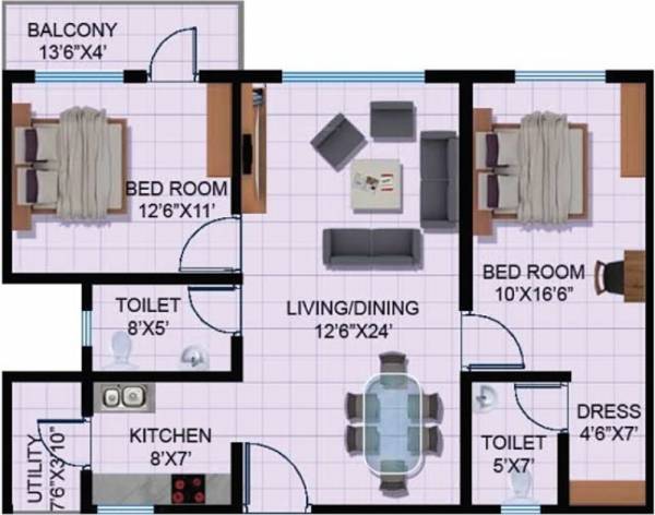 Inner Urban Lake Front (2BHK+2T (1,113 sq ft) 1113 sq ft) Inner Urban Lake Front (2BHK+2T (1,113 sq ft) 1113 sq ft)