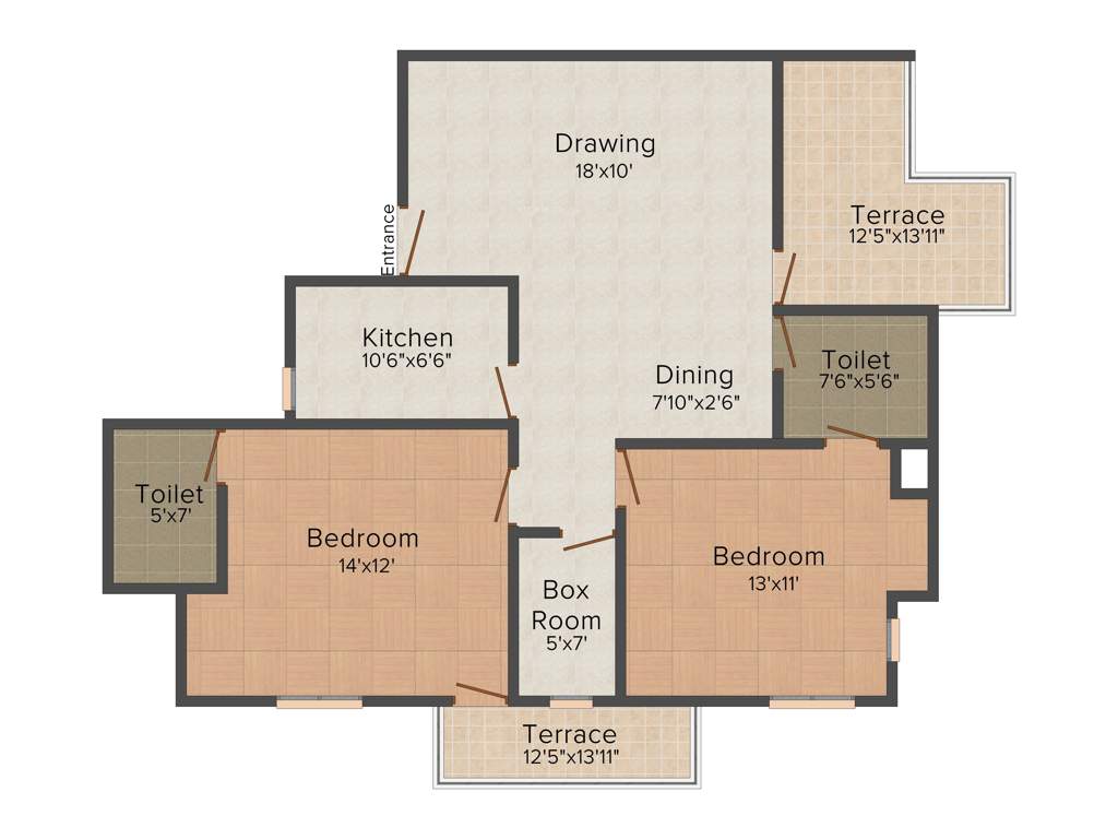 Reddvise Shiva Gardens (2BHK+2T (1,394 sq ft) 1394 sq ft)