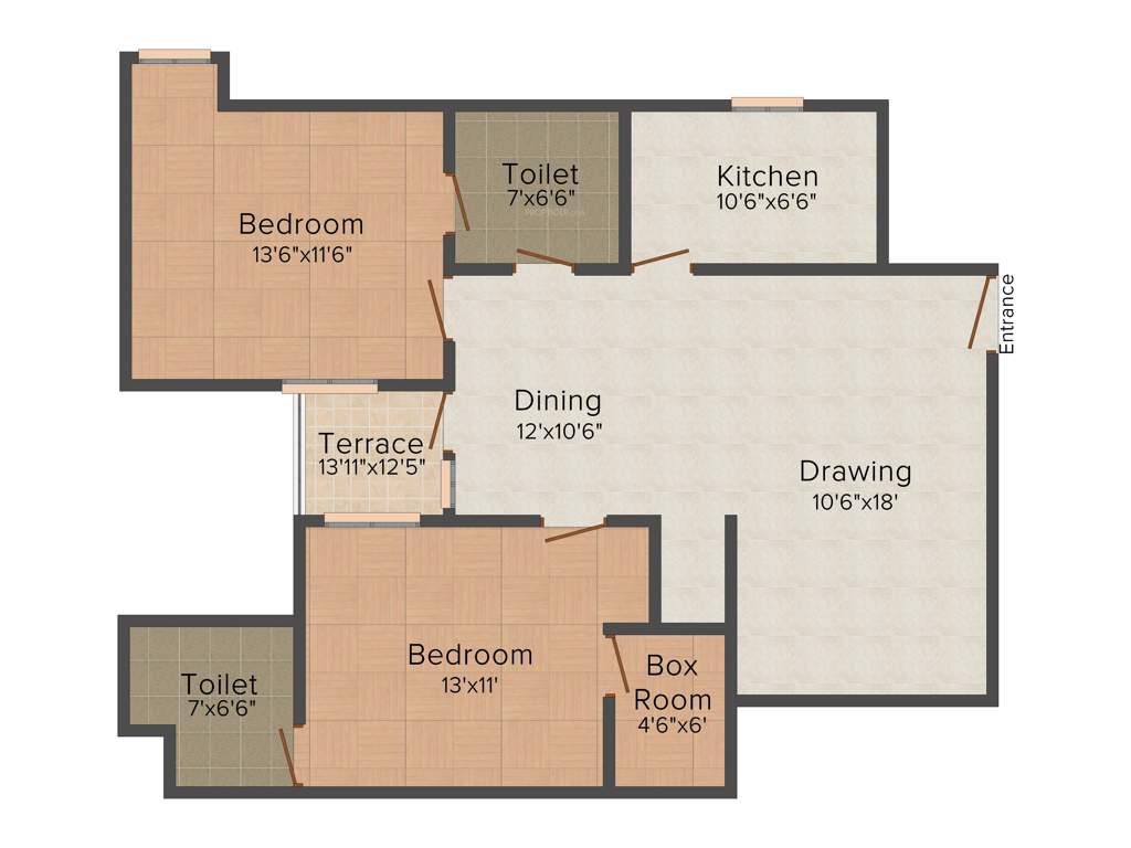 Reddvise Shiva Gardens (2BHK+2T (1,191 sq ft) 1191 sq ft)