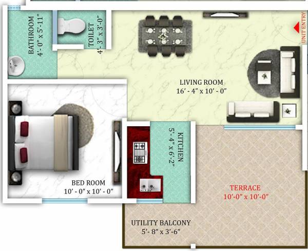 Samiah Rose County (1BHK+1T (560 sq ft) 560 sq ft) Samiah Rose County (1BHK+1T (560 sq ft) 560 sq ft)