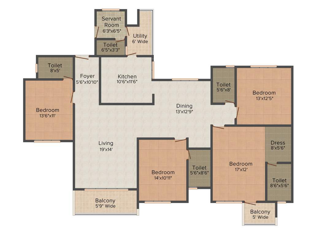 ND Passion Elite (4BHK+4T (2,340 sq ft) + Servant Room 2340 sq ft)