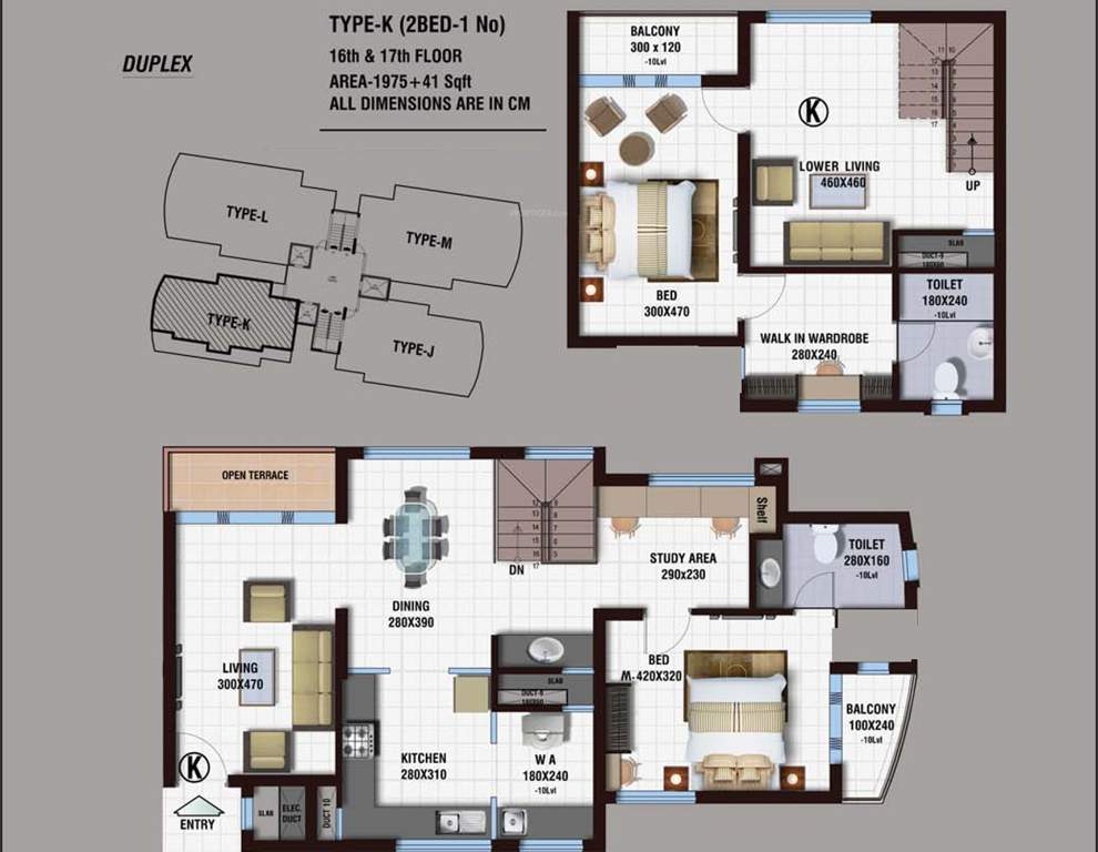 Landmark Acropolis (2BHK+2T (2,016 sq ft) + Study Room 2016 sq ft)