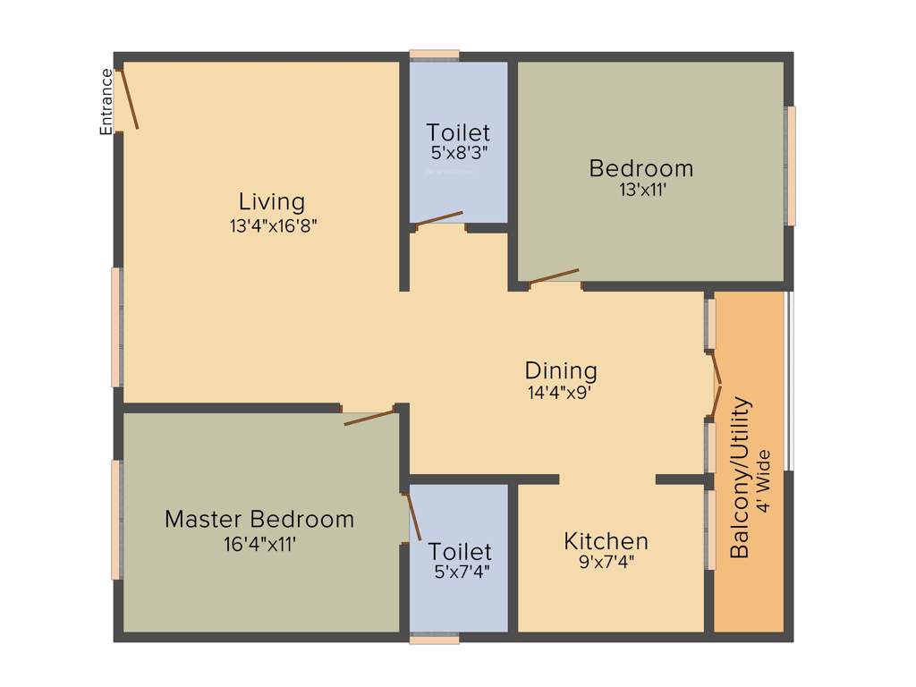 Shri Emerald Creek (2BHK+2T (1,140 sq ft) 1140 sq ft)