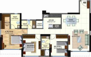 Omkar Meridia (3BHK+3T (1,705 sq ft) 1705 sq ft)